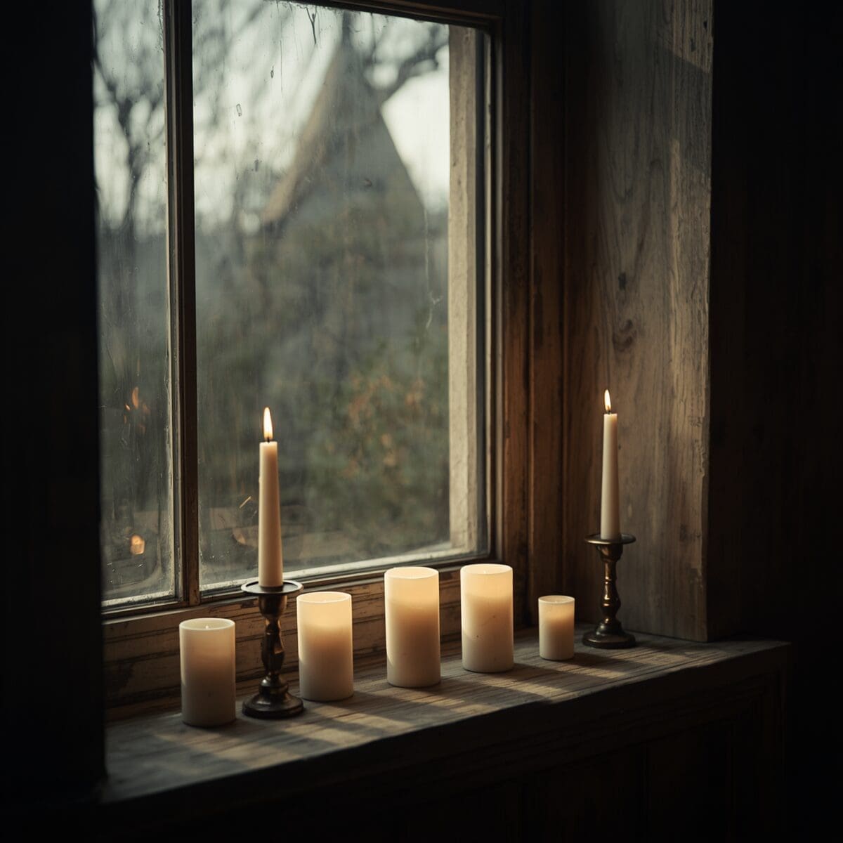 Memorial candle representing loss after fatal accident